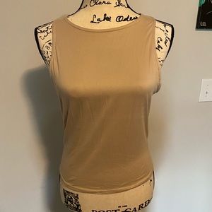 Live in the Moment Tan crop tank top